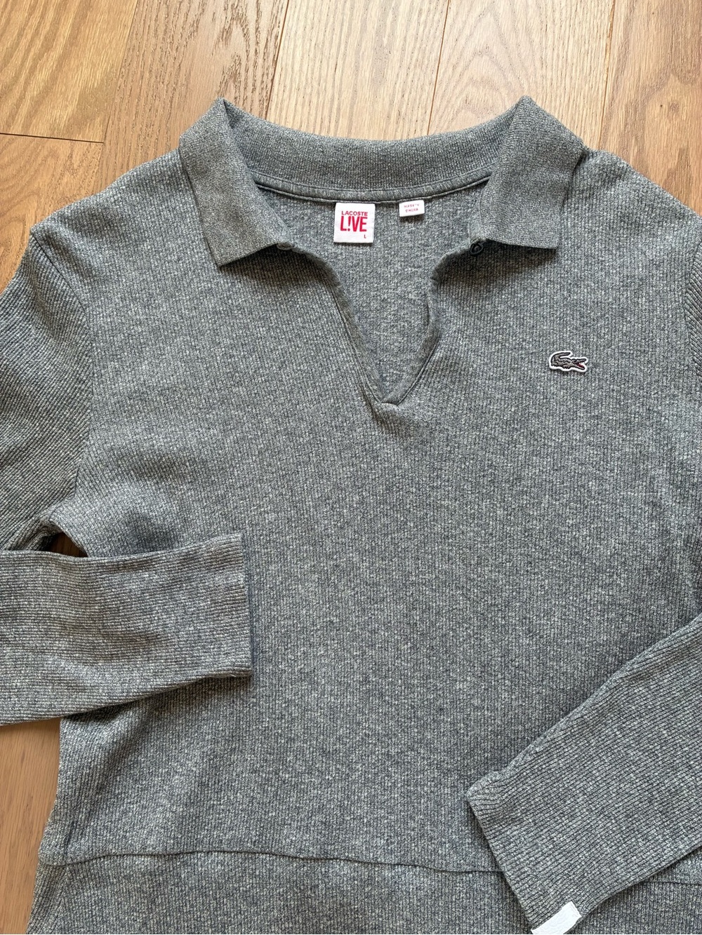 “Vintage Lacoste L!VE EF7301 Gray Polo Dress – Size L”